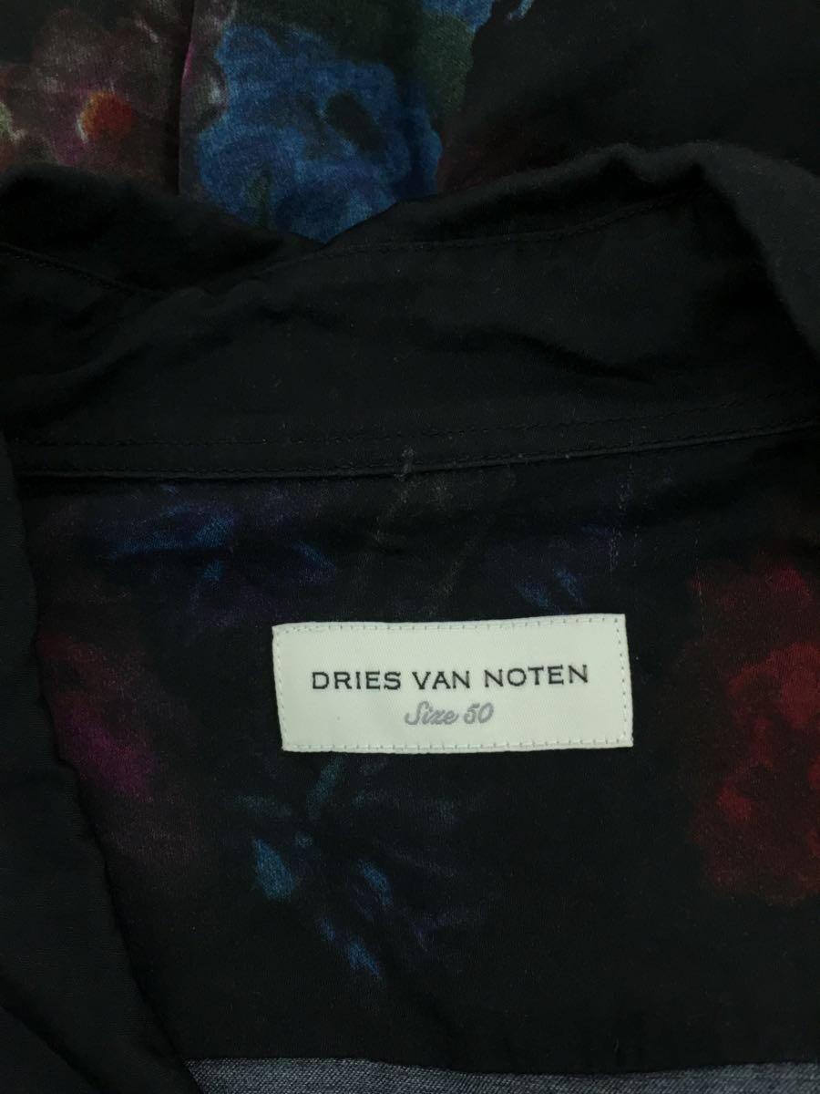 DRIES VAN NOTEN◆半袖シャツ/50/レーヨン/BLK/総柄_画像3