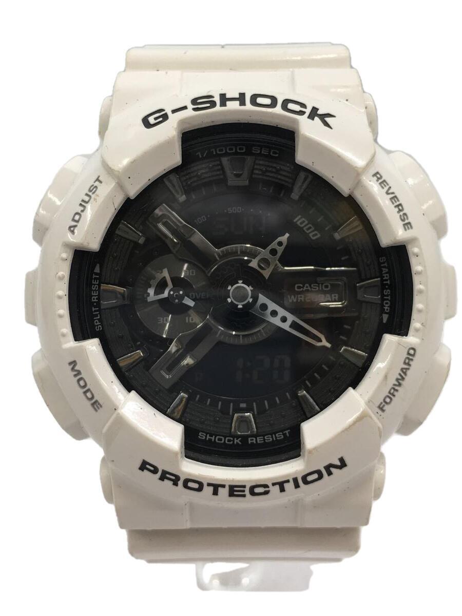 CASIO◆クォーツ腕時計・G-SHOCK/デジアナ/WHT/WHT_画像1