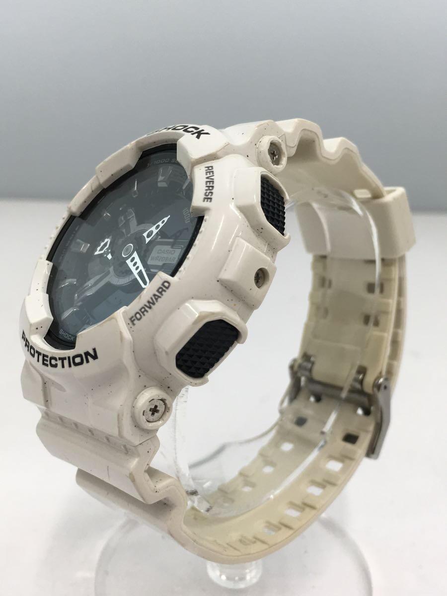 CASIO◆クォーツ腕時計・G-SHOCK/デジアナ/WHT/WHT_画像2