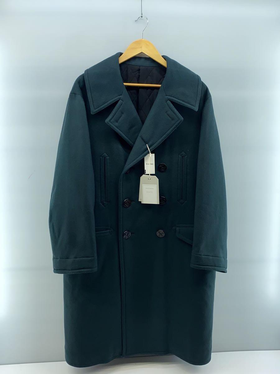 MARKAWARE◆PUFFER PEACOAT/ピーコート/2/ウール/GRN/A22C-17CO01C_画像1