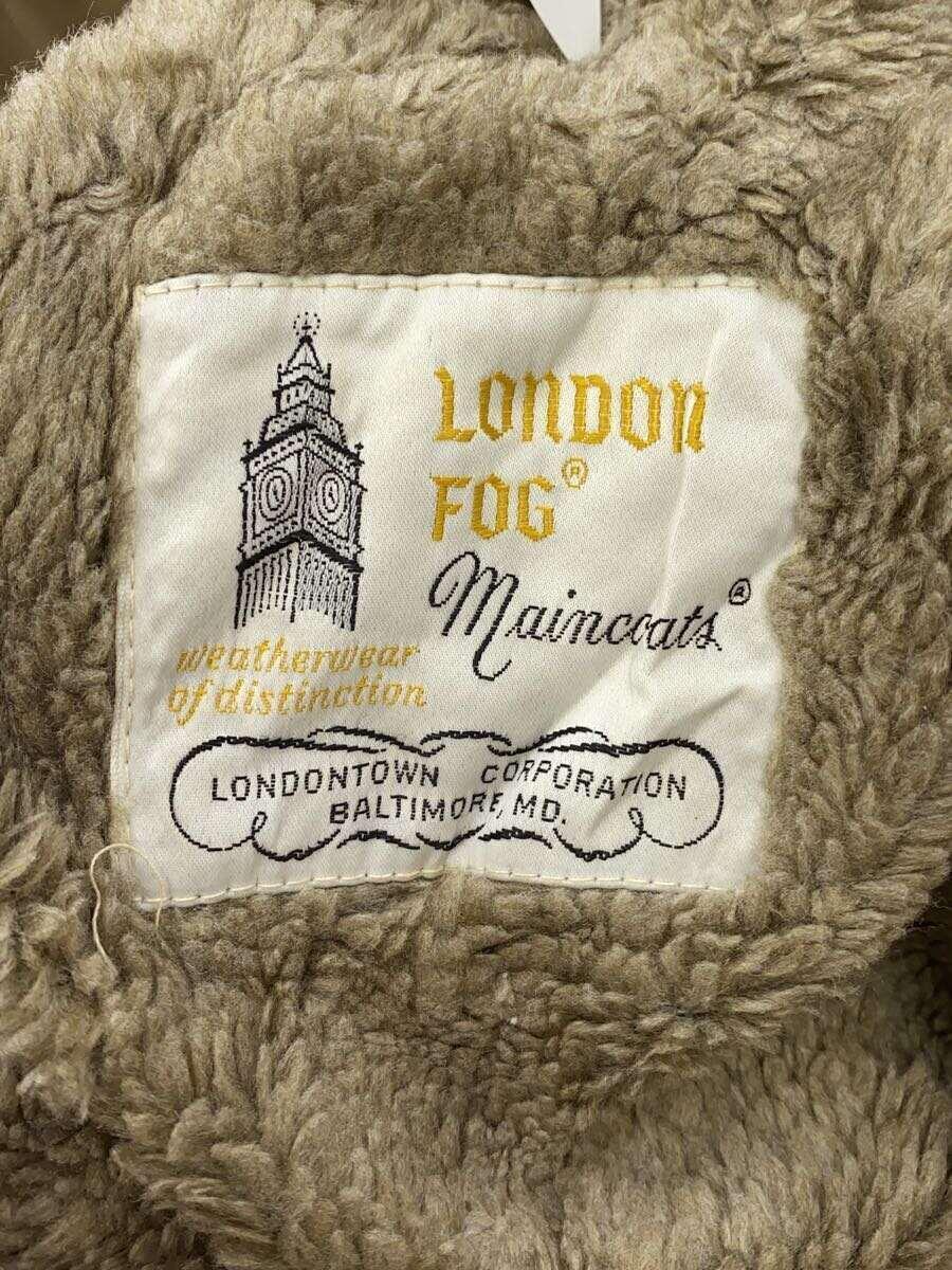 London Fog◆コート/-/コットン/BEG/無地/使用感有/シワ有_画像3