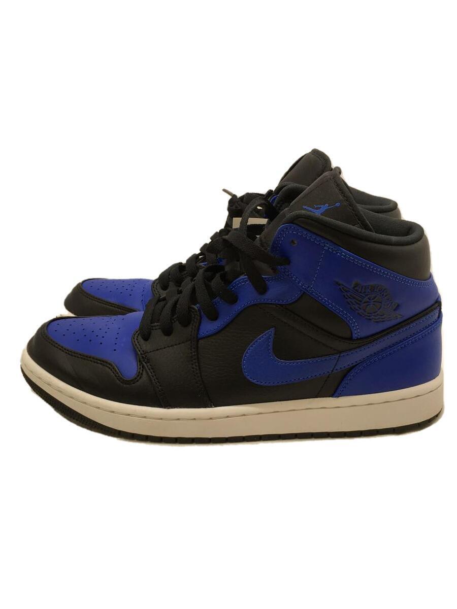 NIKE◆AIR JORDAN 1 MID_エア ジョーダン 1 ミッド/27.5cm/BLU/青