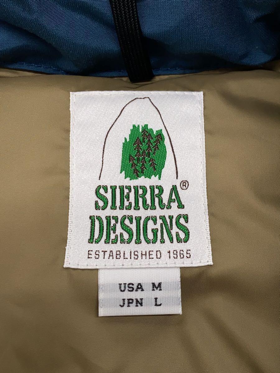 SIERRA DESIGNS* down vest /L/ cotton /BLU/ plain /7981