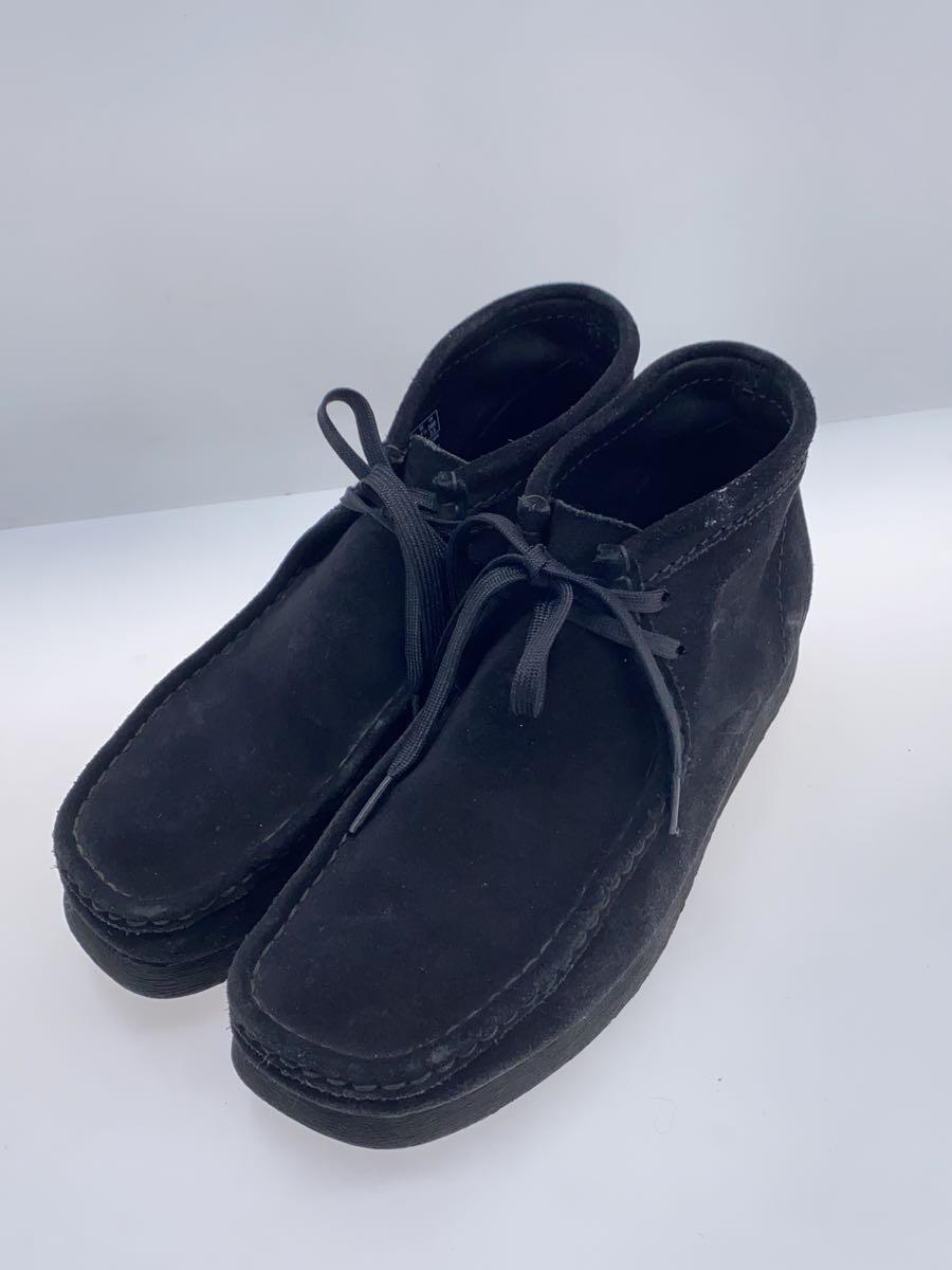 Clarks◆ブーツ/26cm/BLK/スウェード/61350466_画像2