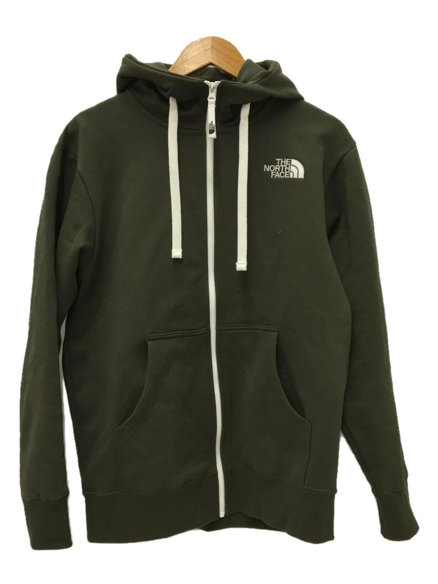 THE NORTH FACE◆REARVIEW FULL ZIP HOODIE_リアビューフルジップフーディ/M/コットン/KHK/無地