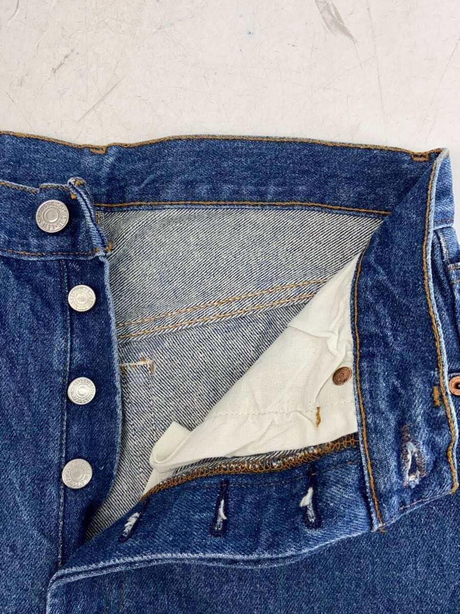 Levi’s◆ボトム/32/デニム/IDG/無地/90s/501/デッドストック/ボタン裏555/バレンシア工場_画像3