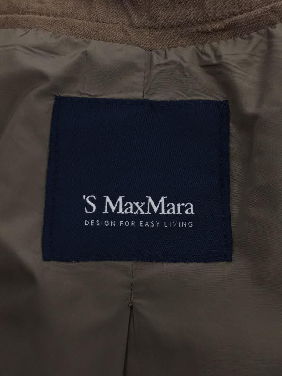 S Max Mara◆コート/42/リネン/BRW/90810481_画像3