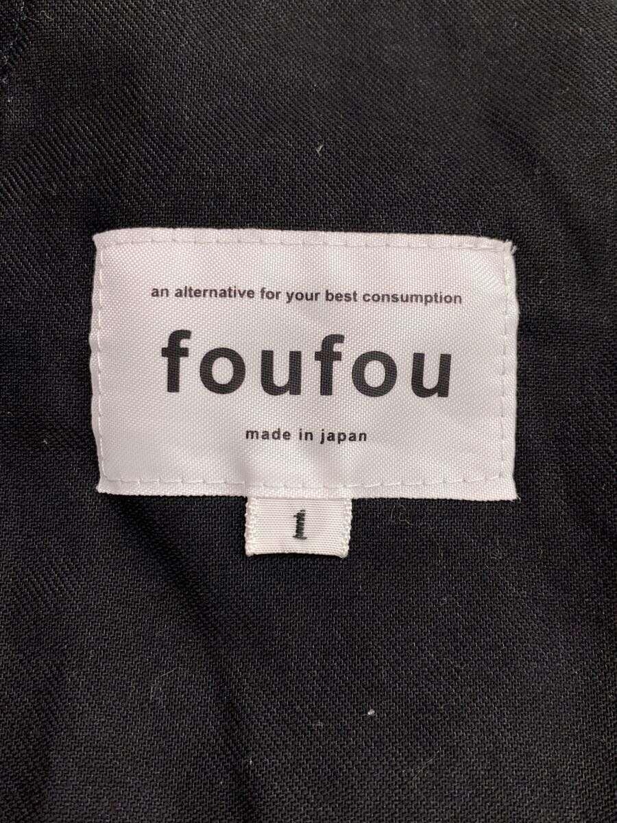 foufou◆toro tuck slacks/ボトム/1/ポリエステル/NVY/FF222PT01_画像4