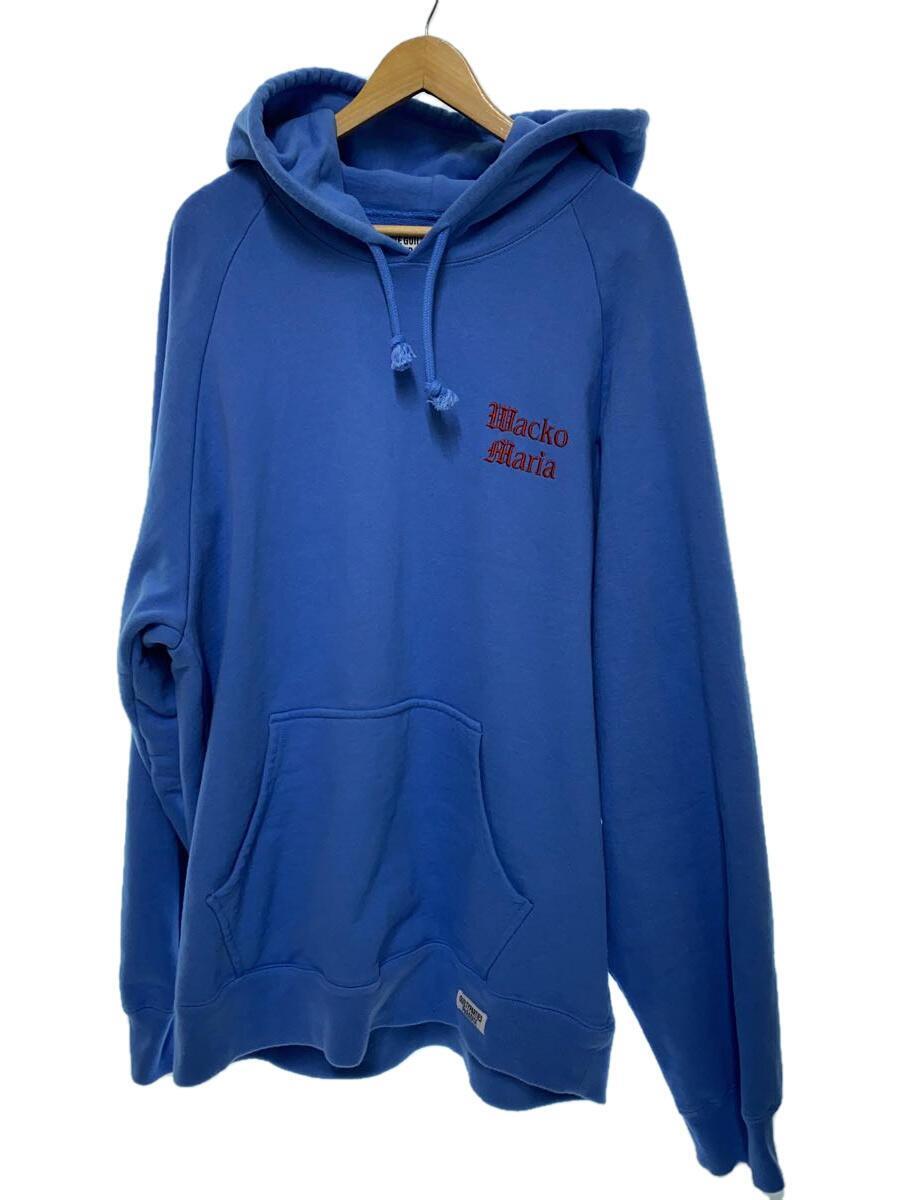 WACKO MARIA◆パーカー/XL/BLU/WASHED HEAVY WEIGHT PULLOVER HOODED SWEAT SHIRT_画像1