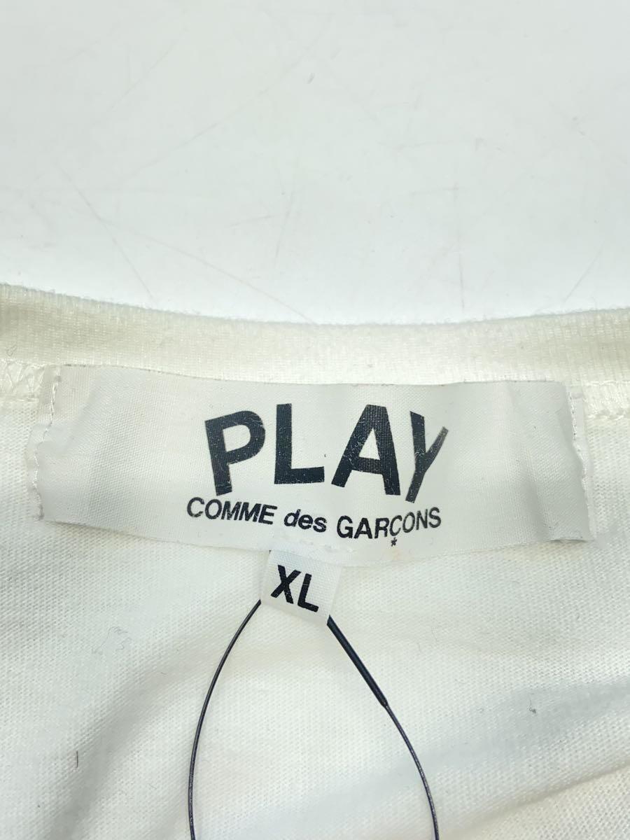 PLAY COMME des GARCONS◆Tシャツ/XL/コットン/WHT_画像3