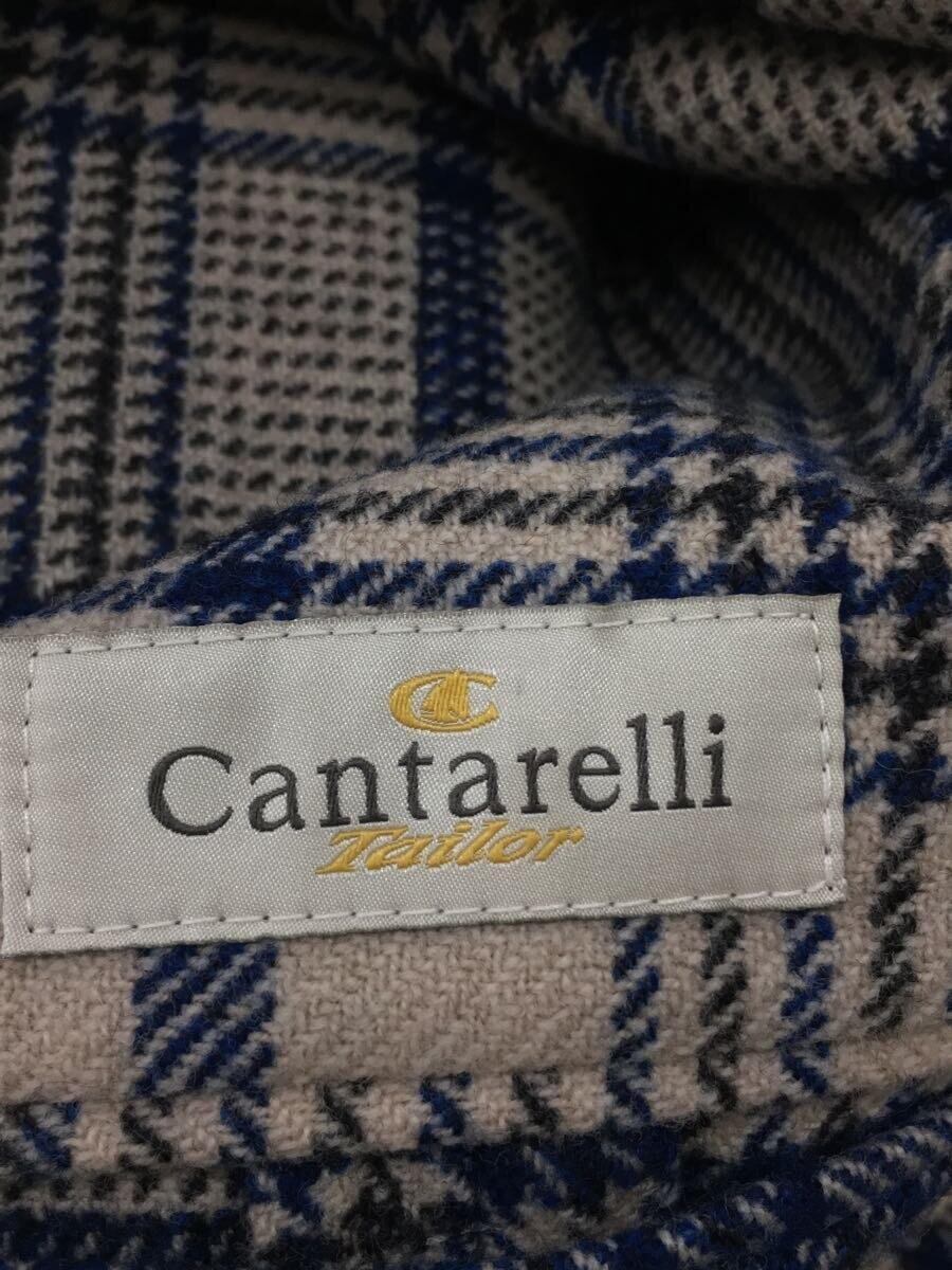 Cantarelli◆テーラードジャケット/44/コットン/BEG/チェック/25 3163_画像3