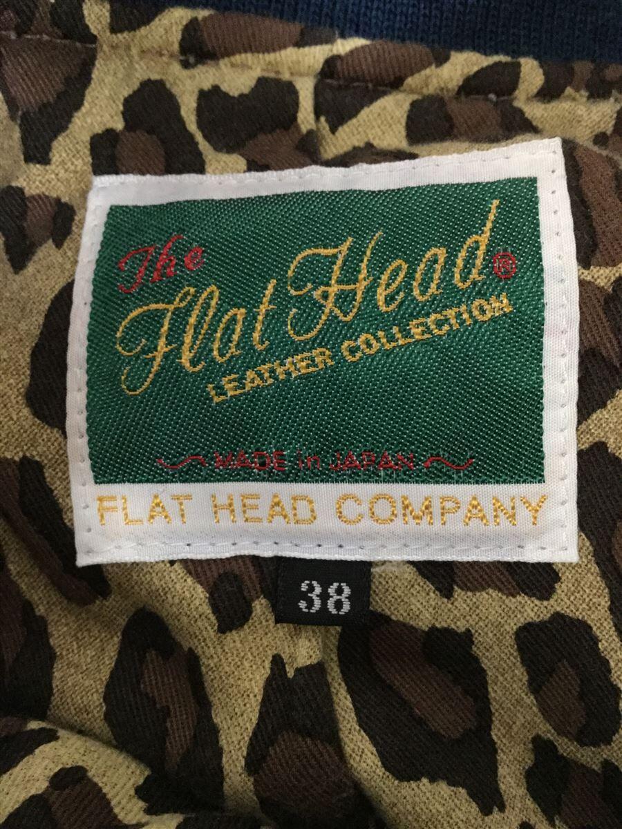 THE FLAT HEAD◆レザージャケット・ブルゾン/38/レザー/BLK/A-1/ディアスキン/裏地レオパード_画像3