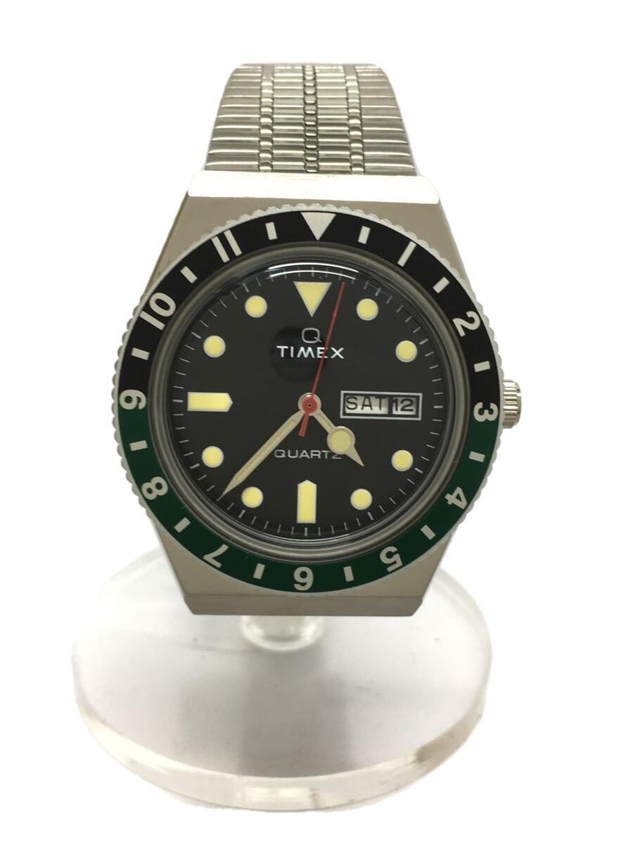 TIMEX◆クォーツ腕時計/アナログ/ステンレス/BLK/SLV/SS/TX-TW2U60900