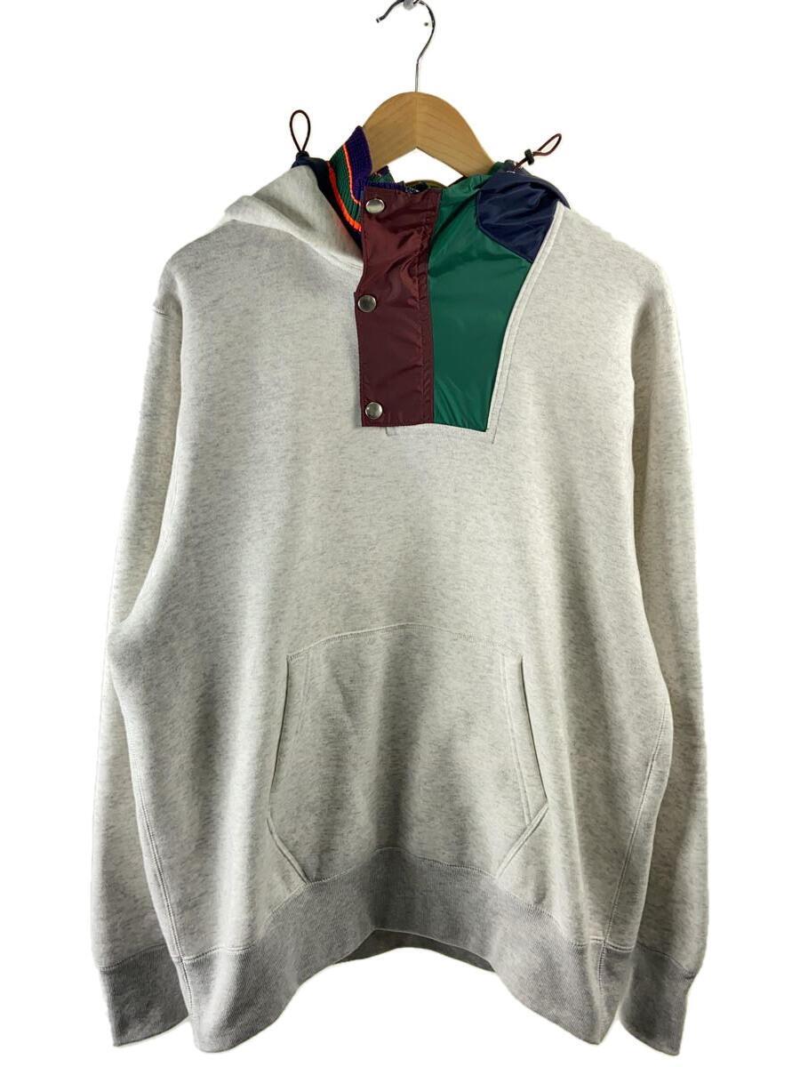 kolor◆パーカー/3/コットン/WHT/23WCM-T07206/切替コットンHoodie/フード_画像1