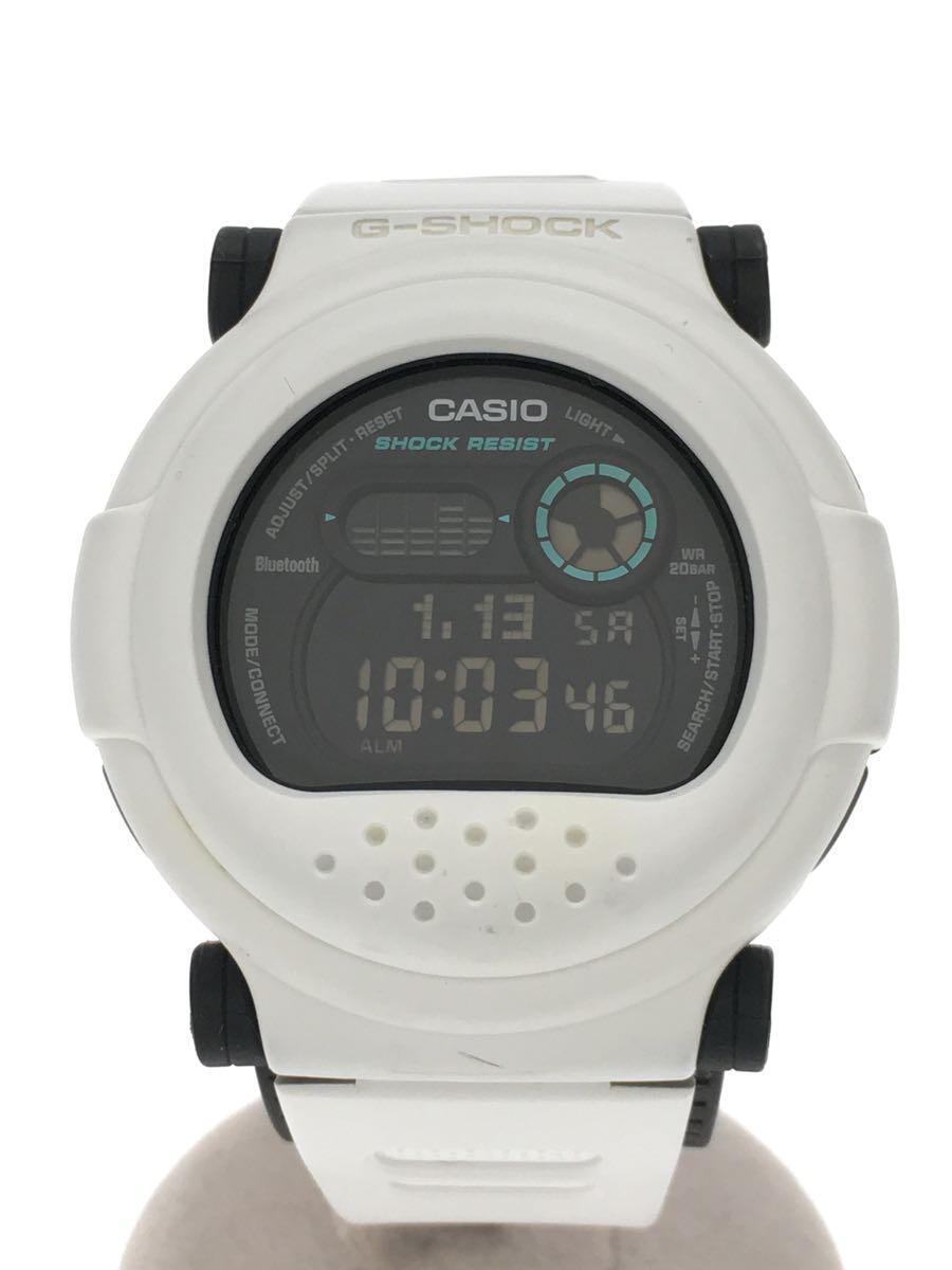 CASIO◆クォーツ腕時計_G-SHOCK/Gショック/デジタル/ラバー/ホワイト/G-B1001SF