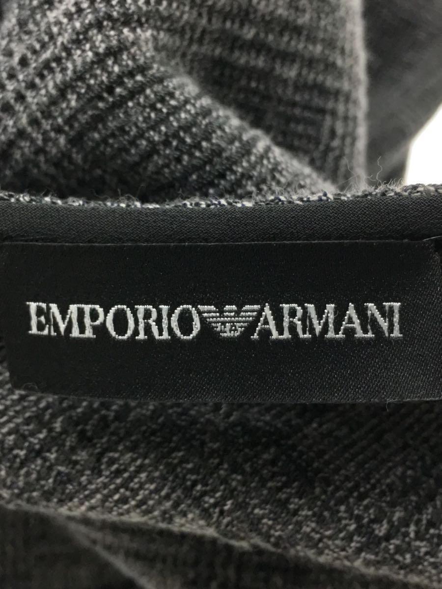 EMPORIO ARMANI◆バックジップ/格子柄/半袖ワンピース/40/GRY/チェック/Z2A07T Z210_画像3