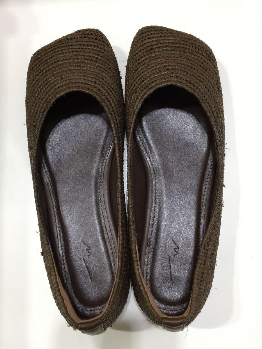 M_◆RAFFIA FLAT シューズ/フラットパンプス/L/BRW_画像3