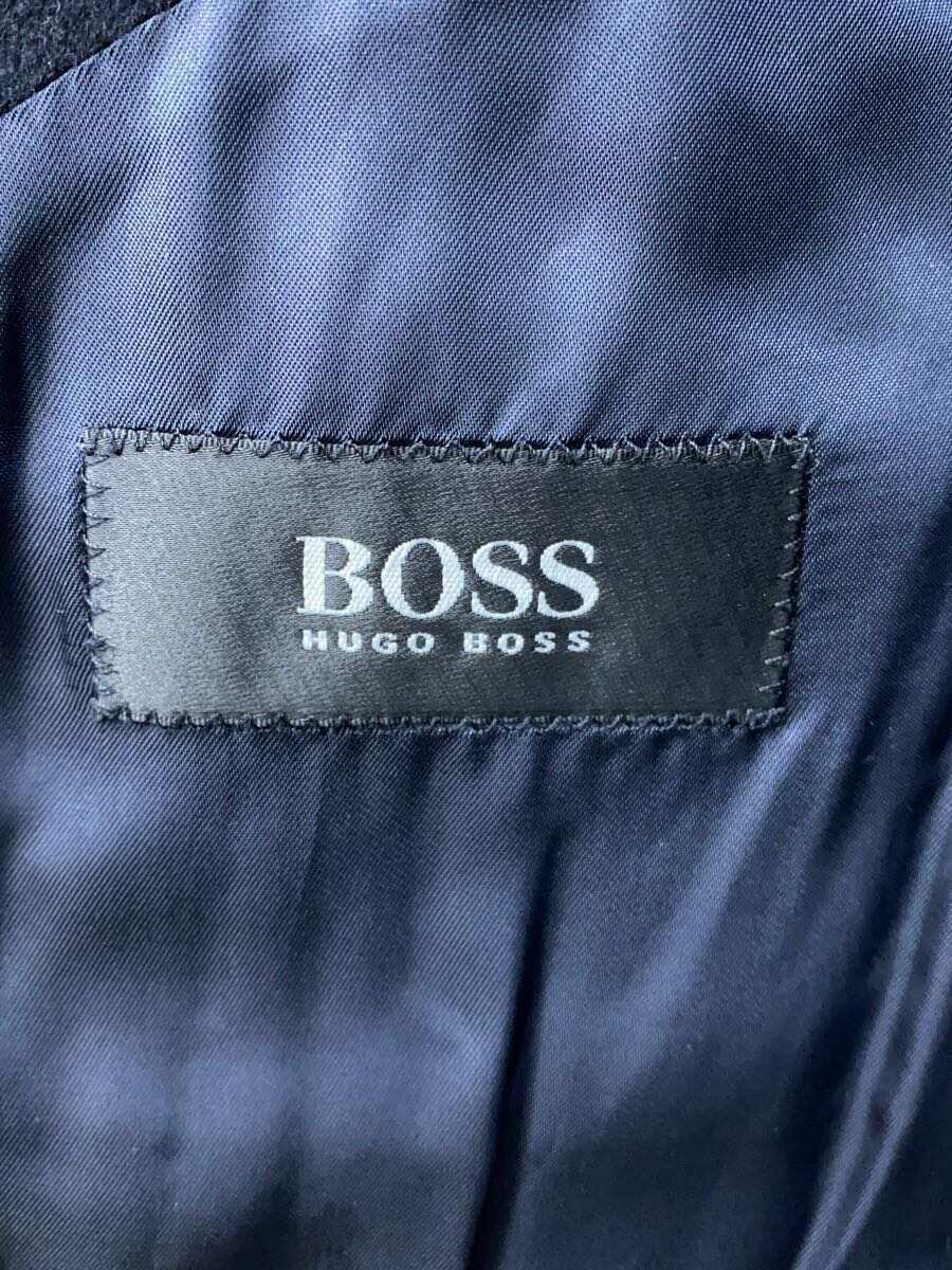 HUGO BOSS◆チェスターコート/-/ウール/ネイビー/069577157/カシミア10/ロロピアーナ_画像4