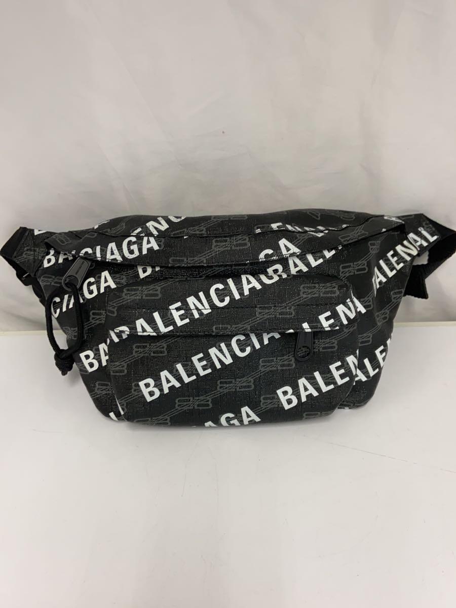 BALENCIAGA◆ウエストバッグ/-/BLK/総柄/713042