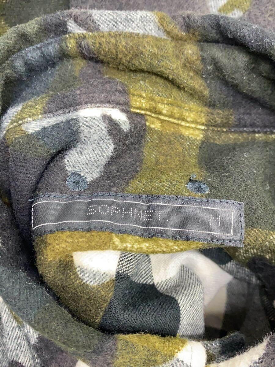 SOPHNET.◆ネルシャツ/M/コットン/GRN/チェック/SOPH-167079_画像3