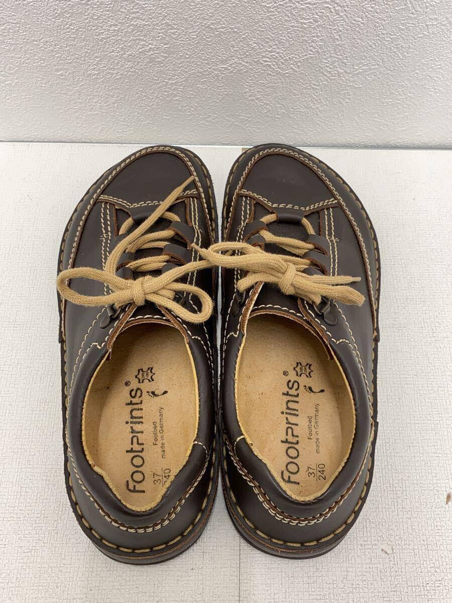 Footprints BIRKENSTOCK◆シューズ/レースアップシューズ/24cm/ブラウン/レザー/ステッチ/ブランドロゴ_画像3