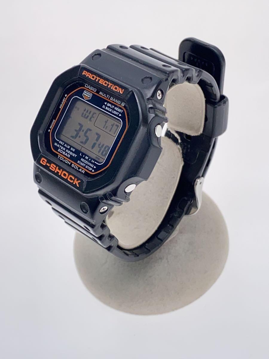 CASIO◆ソーラー腕時計・G-SHOCK/デジタル/ラバー/BLK/BLK_画像2