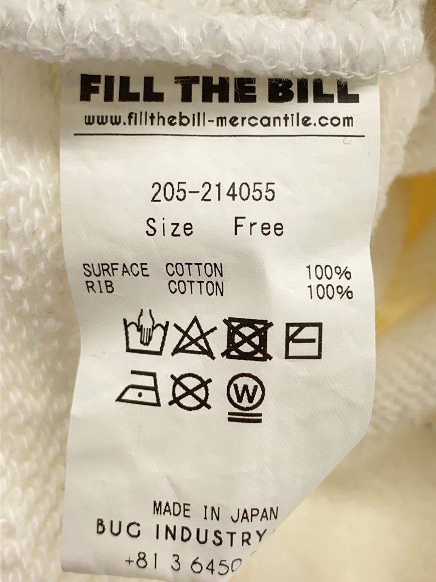 FILL THE BILL◆別注 ドローストリングスウェットシャツ/FREE/コットン/WHT/205-214055_画像4