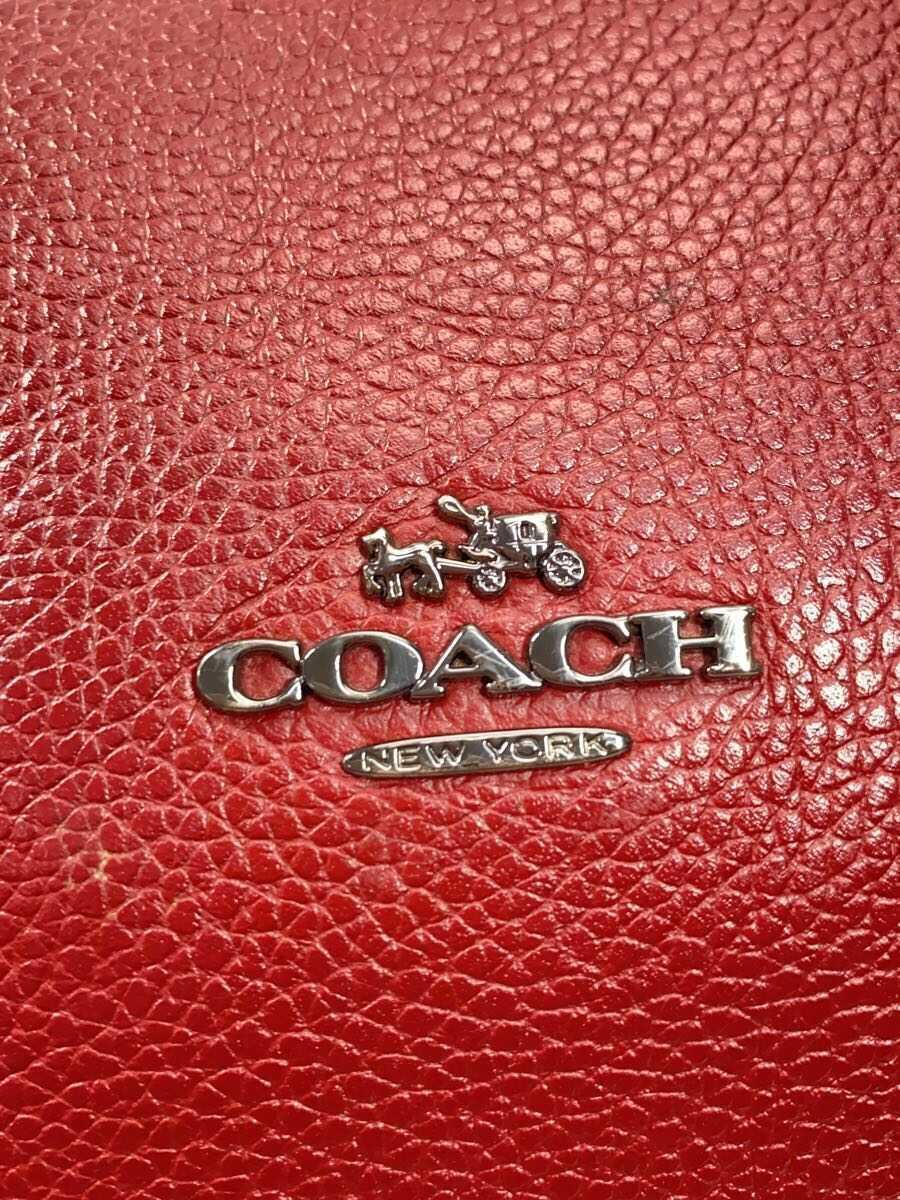 COACH◆ショルダーバッグ/イーディー/レザー/RED/無地/57125_画像5