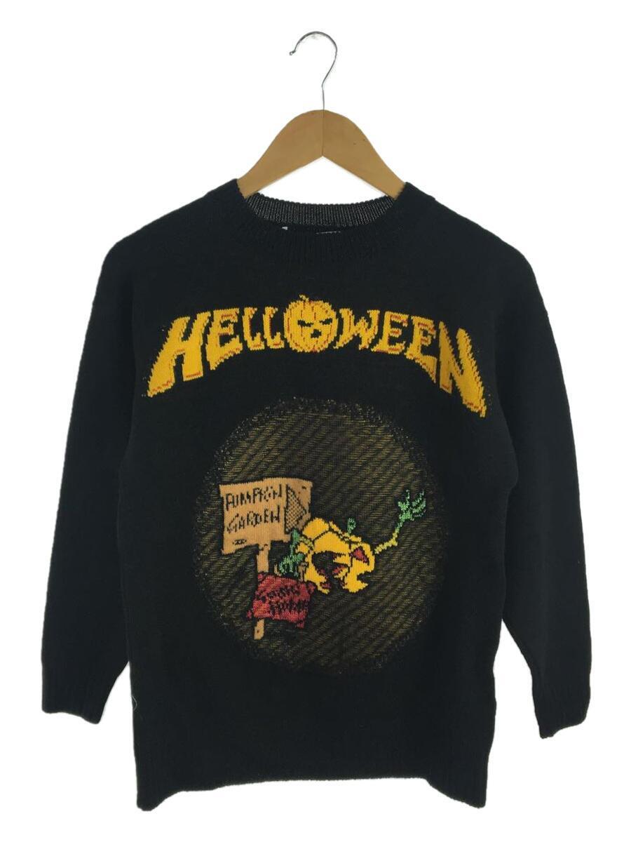 beautiful people◆THE/a rock knit Helloween/150/ウール/BLK/7235210408