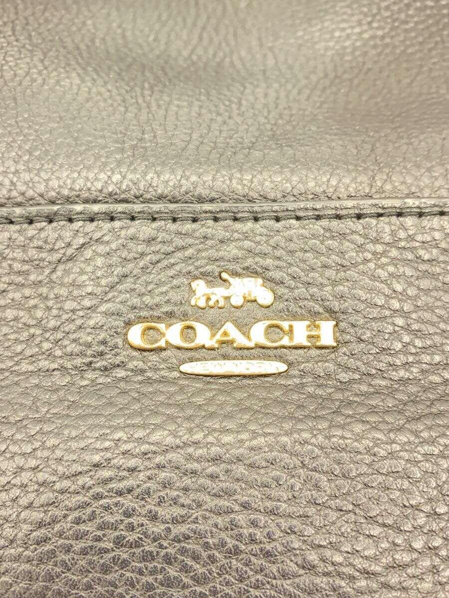 COACH◆ショルダーバッグ/レザー/BLK/無地/F72692_画像5