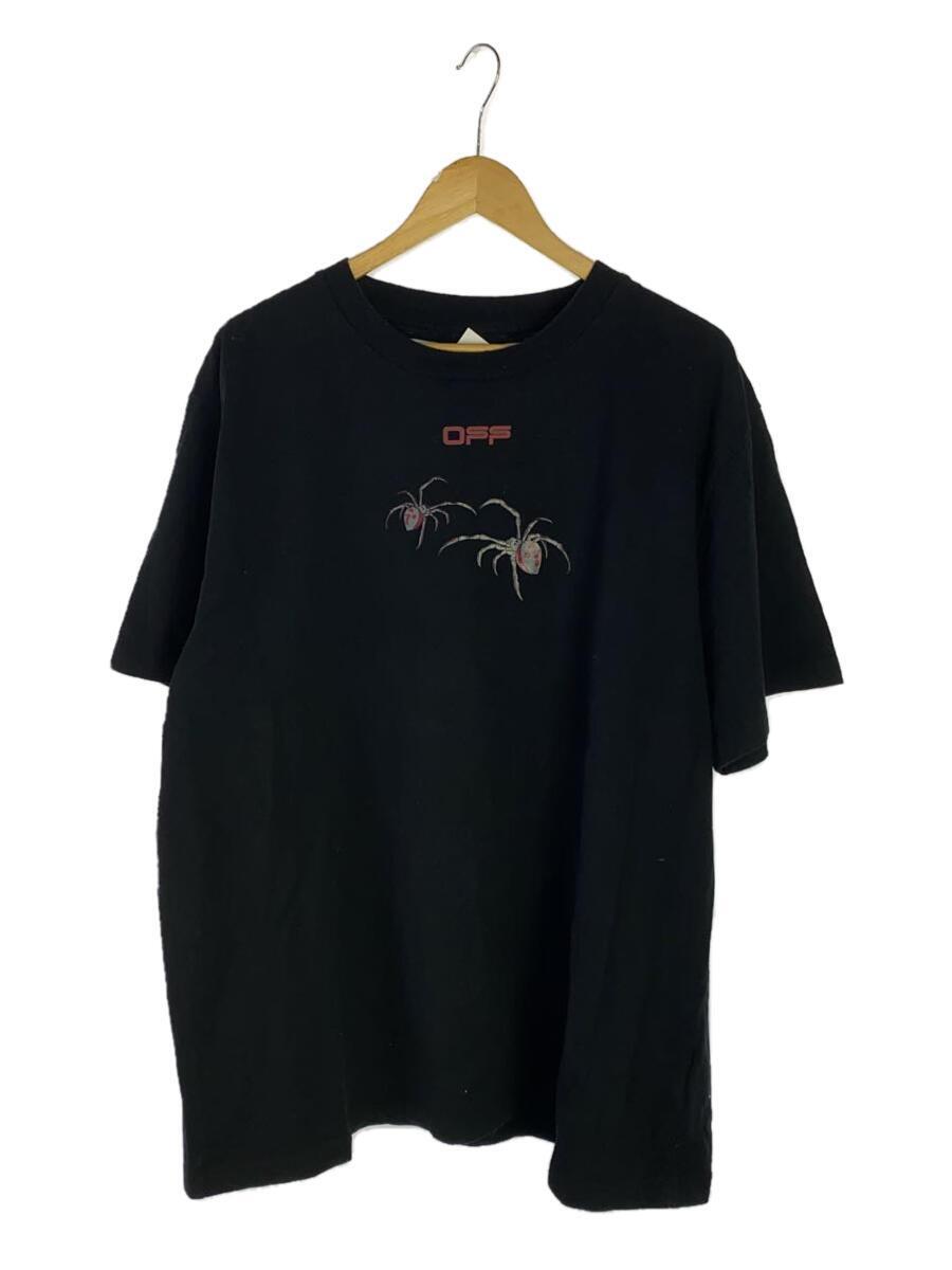 OFF-WHITE◆ARACHNO ARROWS/Tシャツ/M/コットン/ブラック/OMAA038S20185001