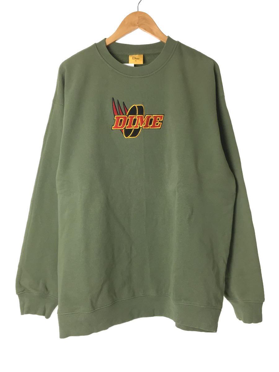 Dime◆garcons embroidered crew neck sweatshirt/スウェット/XL/コットン/KHK