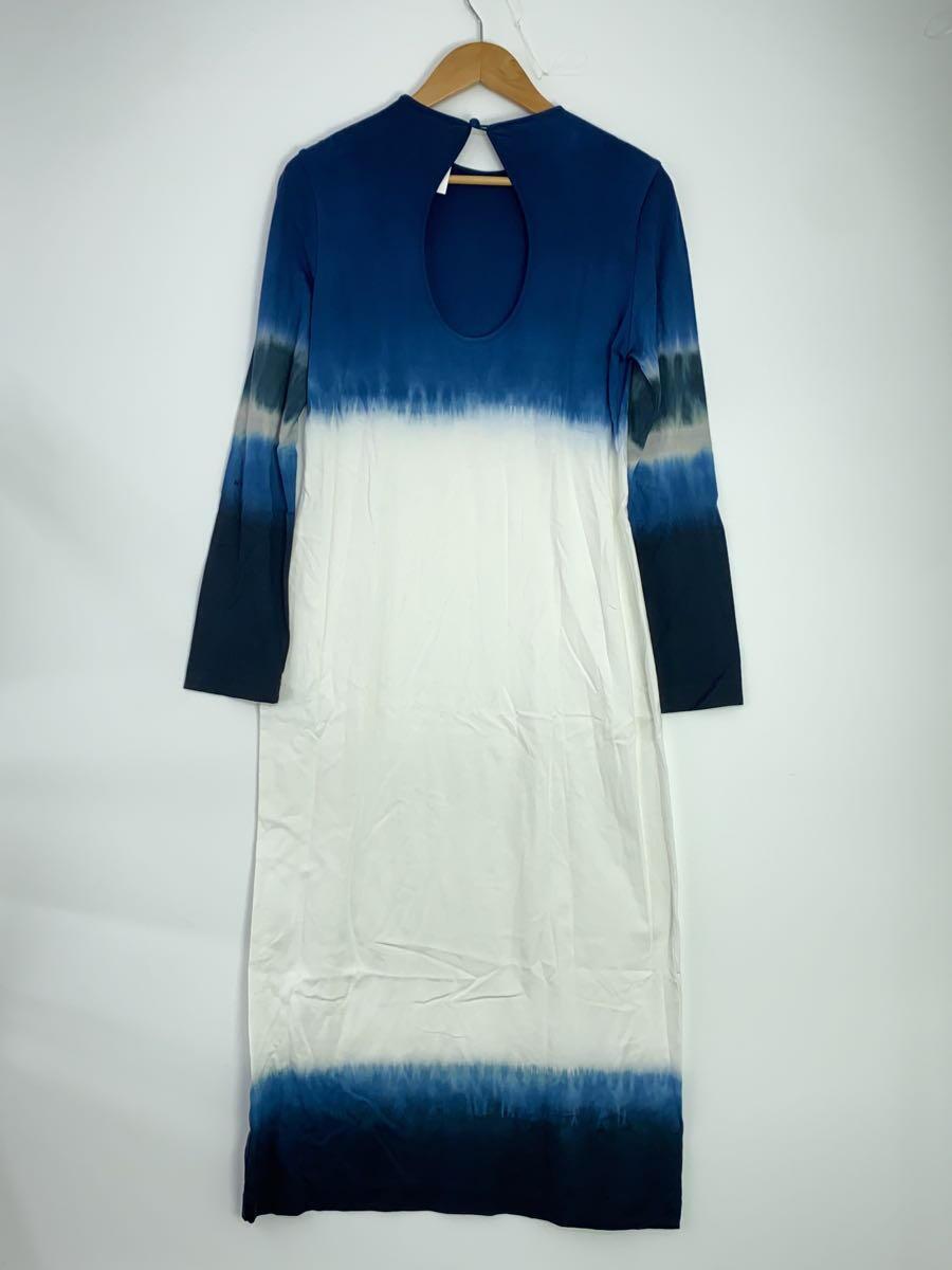 お買得品送料無料 mame kurogouchi◆23SS/Shibori Tie-Dyed Cotton Jersey Dress/2/コットン/NVY/総柄