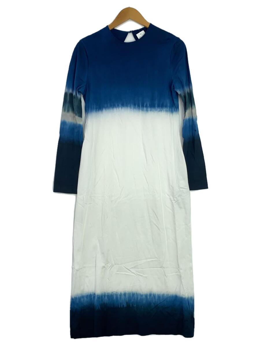 お買得品送料無料 mame kurogouchi◆23SS/Shibori Tie-Dyed Cotton Jersey Dress/2/コットン/NVY/総柄