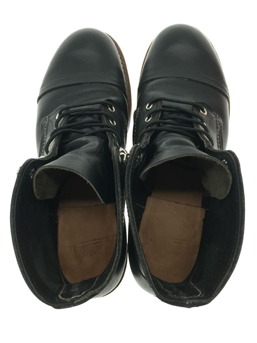 RED WING◆レースアップブーツ・アイアンレンジ/US8/BLK/レザー_画像3