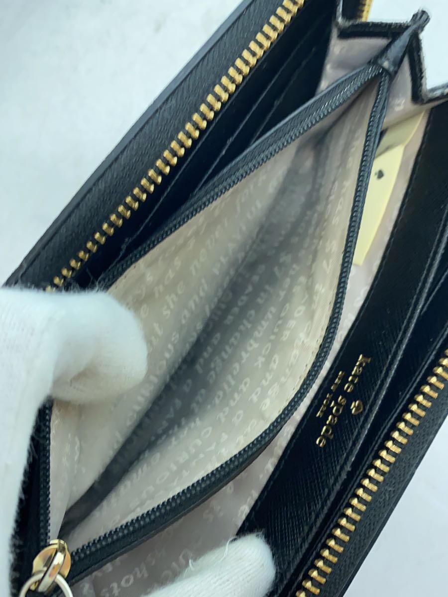 kate spade new york◆ длинный кошелек  /PVC/BLK/ цветы   рукоятка / женский /kate spade/...