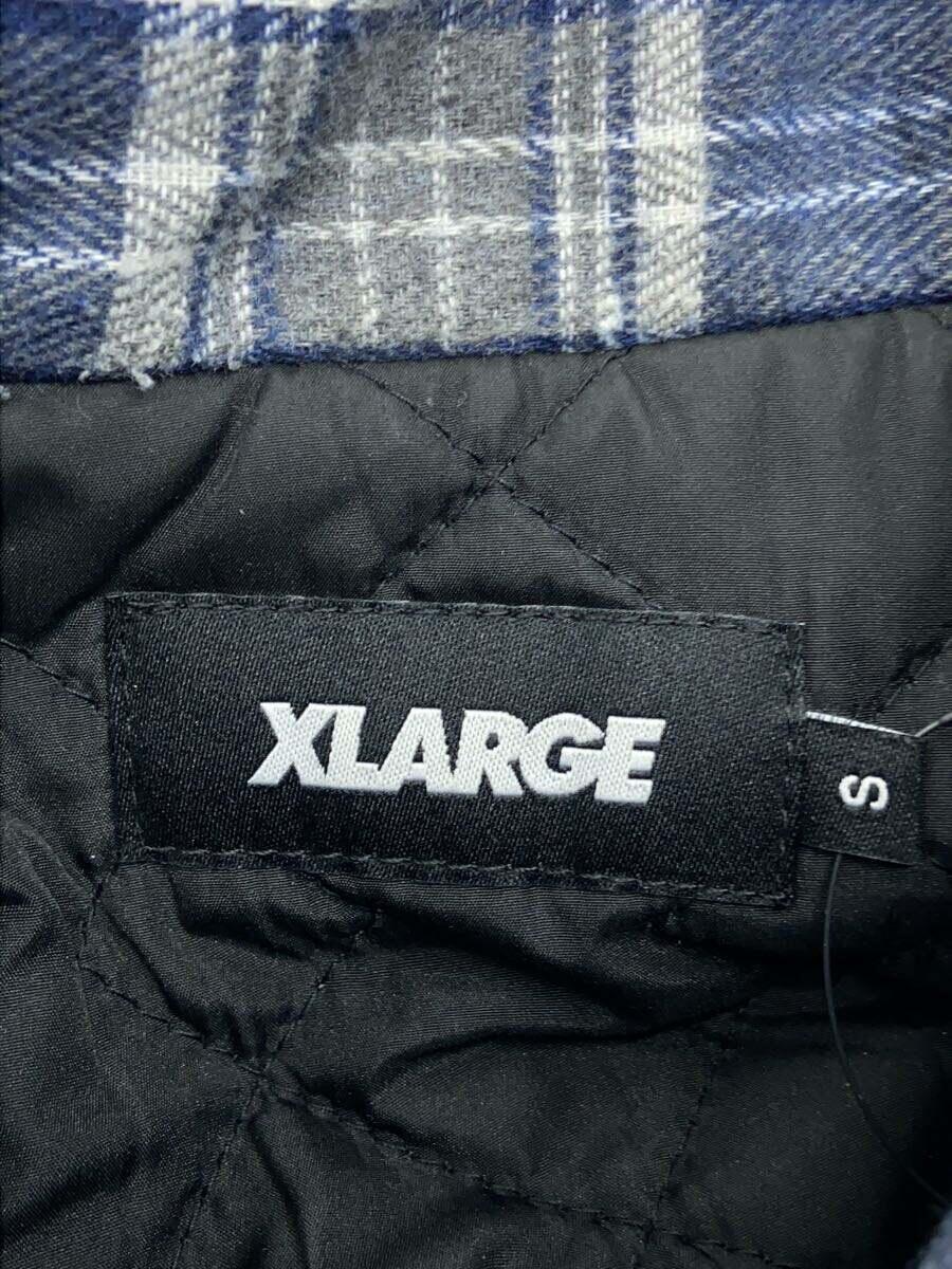 X-LARGE◆ジャケット/S/ポリエステル/BLU/チェック/101234014002_画像3