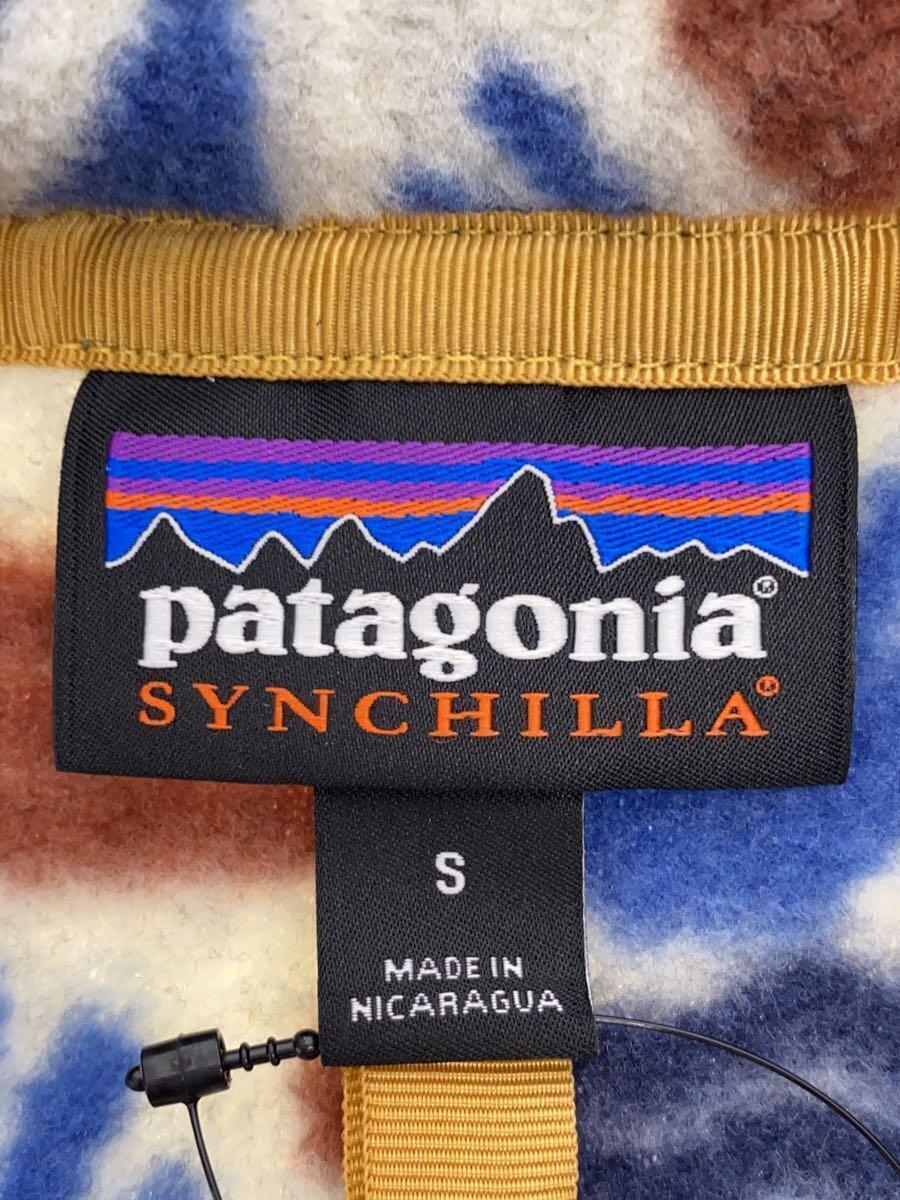 patagonia◆patagonia/25580/フリースジャケット/S/ポリエステル/WHT/総柄_画像3