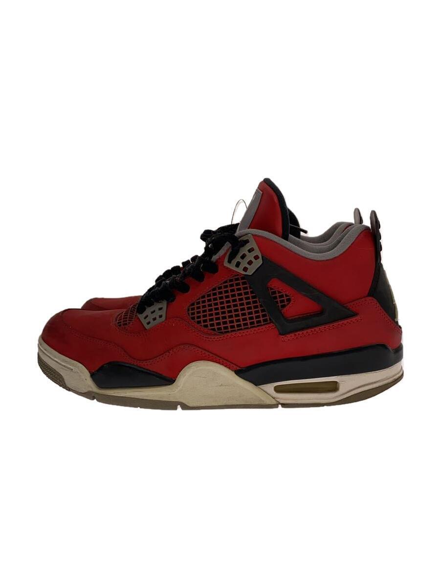 NIKE◆AIR JORDAN 4 RETRO/ローカットスニーカー/27cm/RED/308497-603