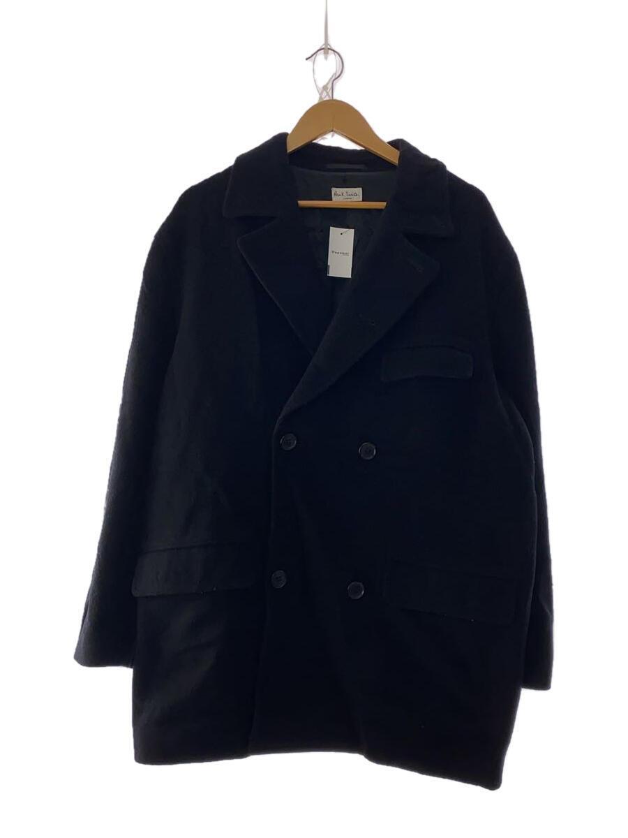 Paul Smith* pea coat /L/ cotton /BLK/90s/3 pocket / box Silhouette 