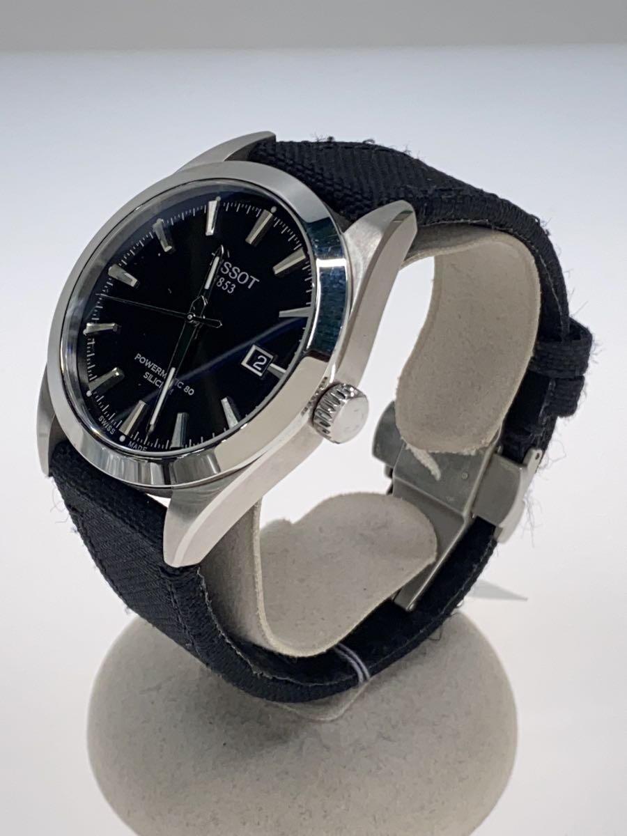 TISSOT◆自動巻腕時計/アナログ/-/BLK/BLK/t127407_画像2