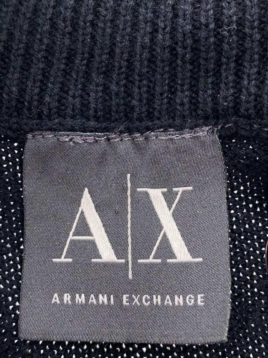 ARMANI EXCHANGE◆セーター(厚手)/M/コットン/BLK/無地_画像3