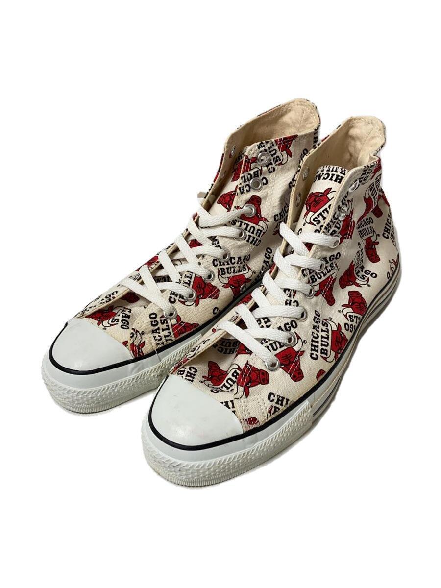 CONVERSE◆ハイカットスニーカー/US9/WHT/キャンバス/USA製/CHICAGO BULLS_画像1