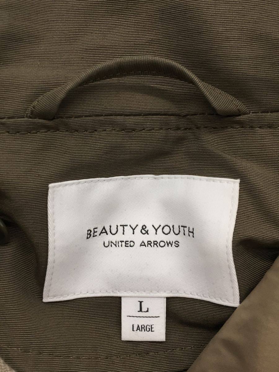 BEAUTY&YOUTH UNITED ARROWS◆グログランフードライナーマウンテンパーカー/L/コットン/カーキ/21AW/2WAY_画像3