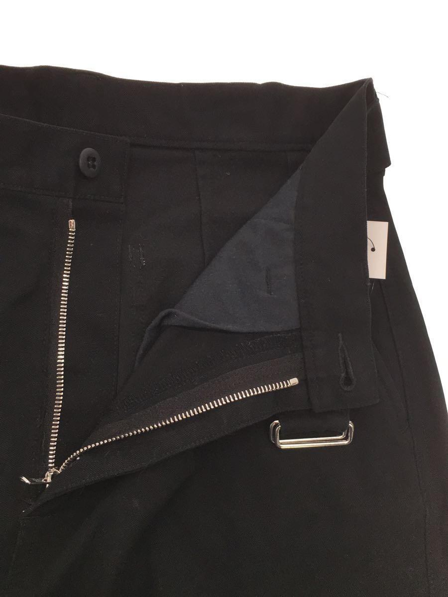 SOPHNET.◆21AW/WIDE BELTED BAGGY TUCK TAPERED PANTS/S/コットン/ブラック_画像3