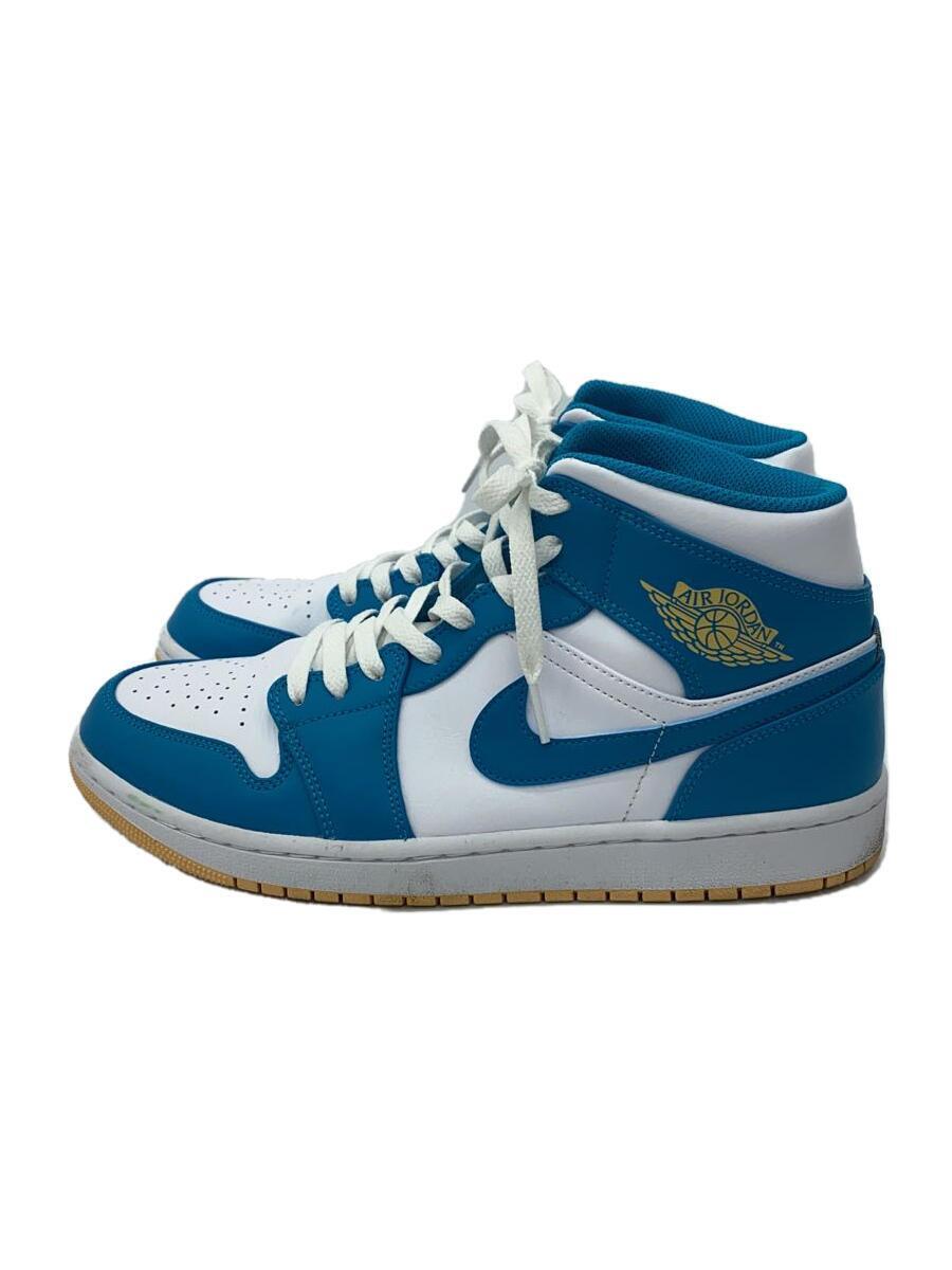 NIKE◆AIR JORDAN 1 MID_エア ジョーダン 1 ミッド/US10.5/BLU