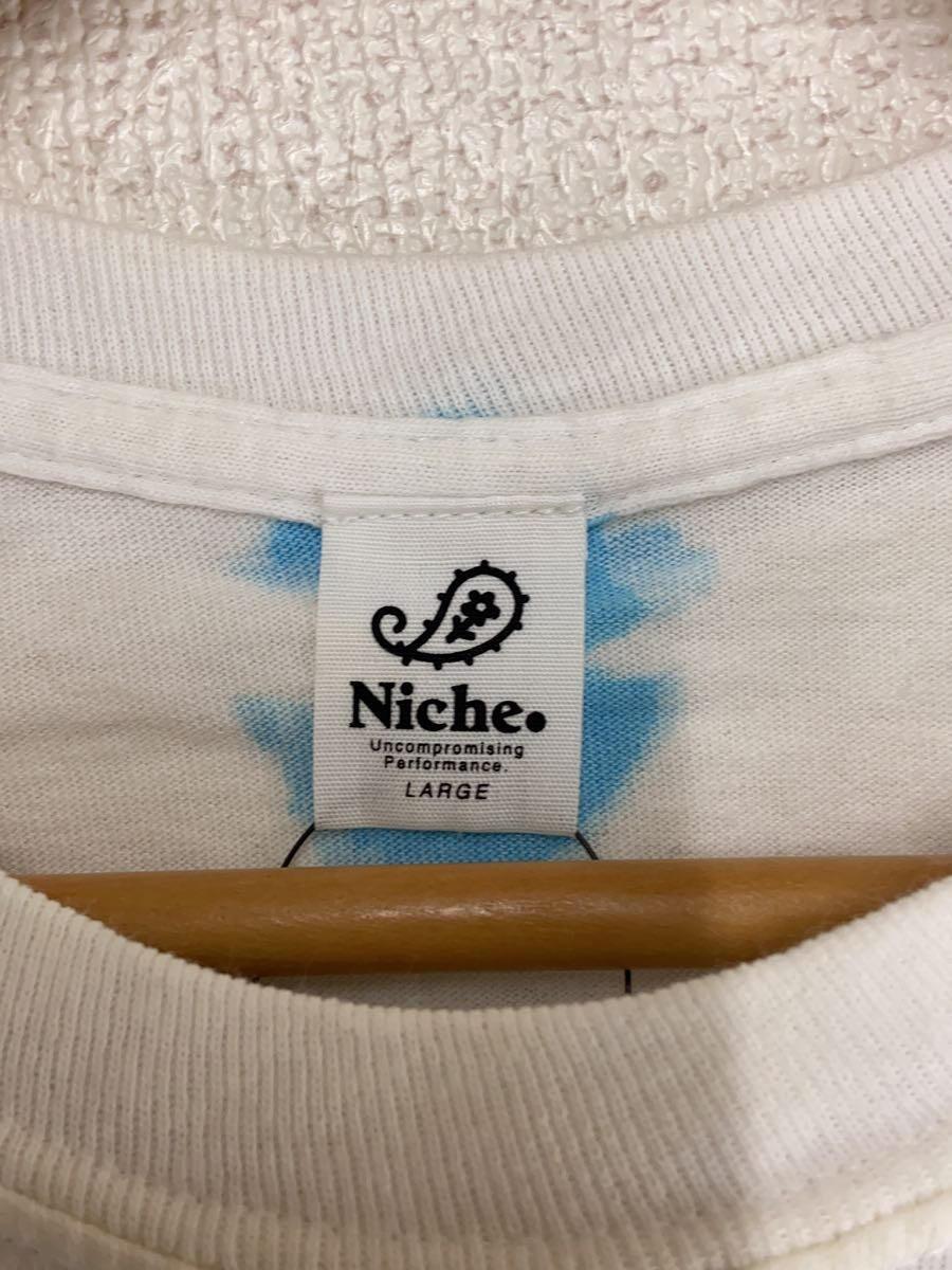 Niche.◆Tie-Dye Rose Long Sleeve T/長袖Tシャツ/L/コットン/WHT/総柄_画像3