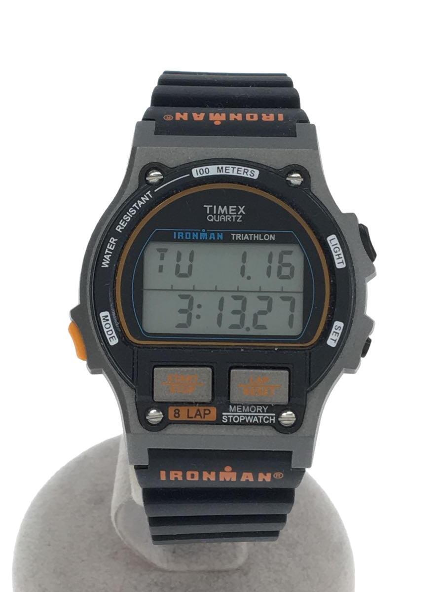 TIMEX◆クォーツ腕時計/デジタル/ラバー/BLK/BLK/TW5M54300