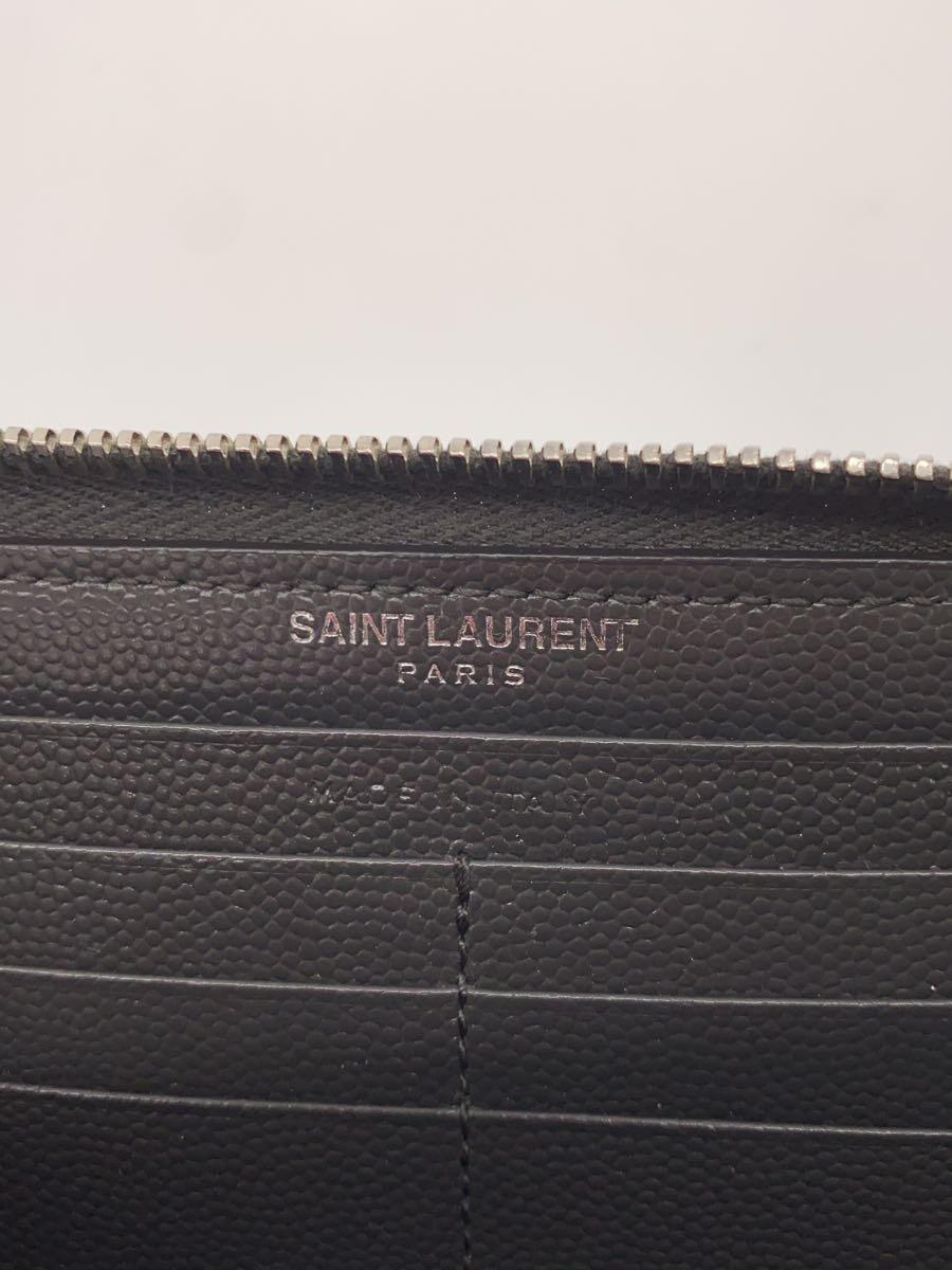 YVES SAINT LAURENT◆長財布/レザー/GRY/レディース/INN358094・0316_画像3