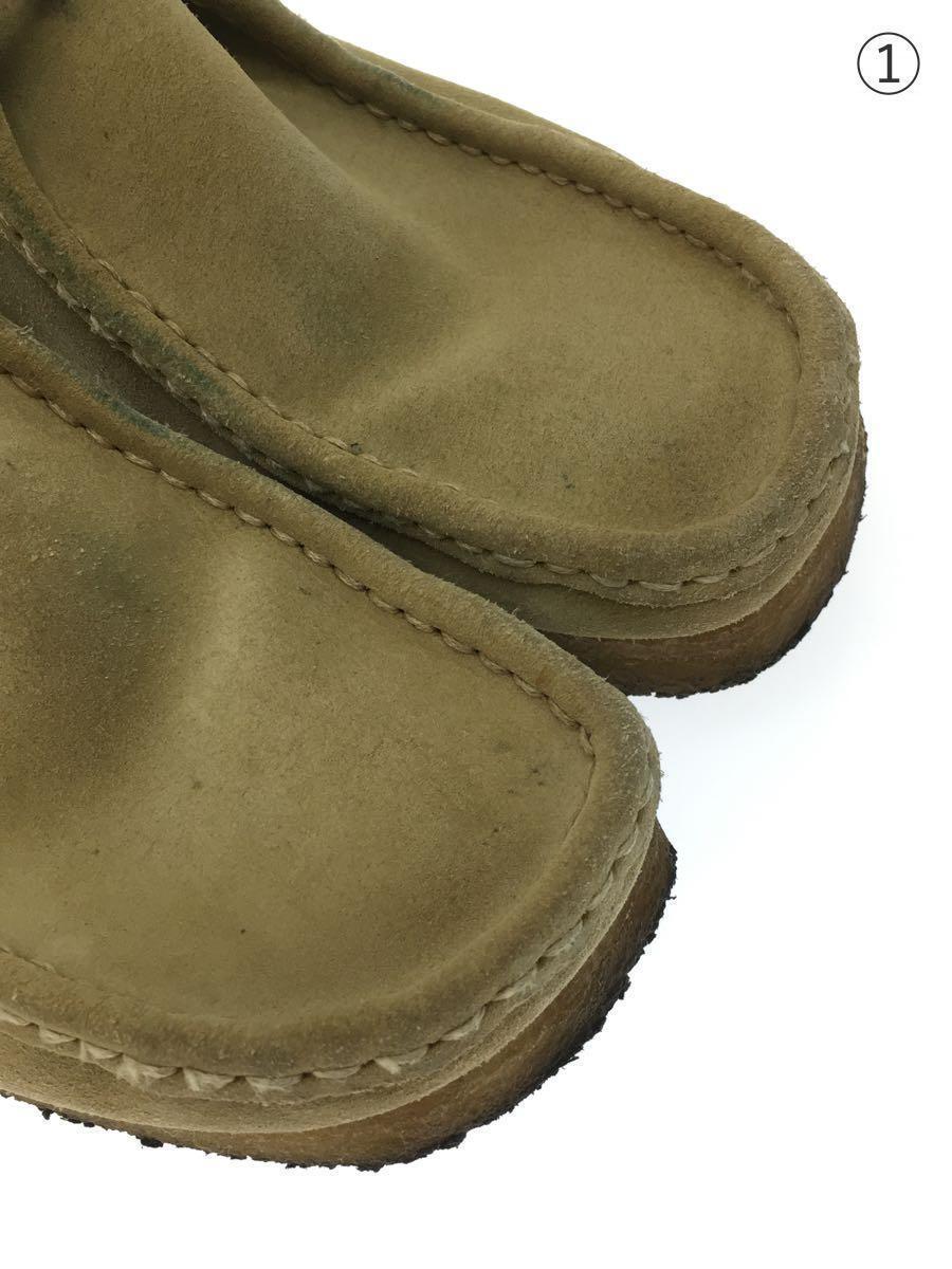 Clarks◆ワラビーブーツ/25.5cm/BEG/スウェード/26103811_画像7